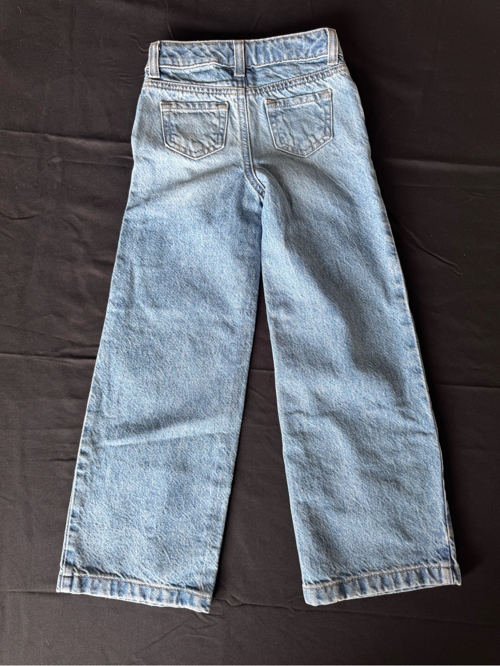 Cat & Jack Girls Size 6 Slim Wide Leg Jeans Light Wash Mid Rise Denim NWT - Picture 2 of 2